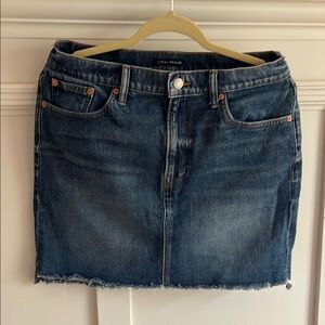 Lucky brand denim mini skirt with raw hem